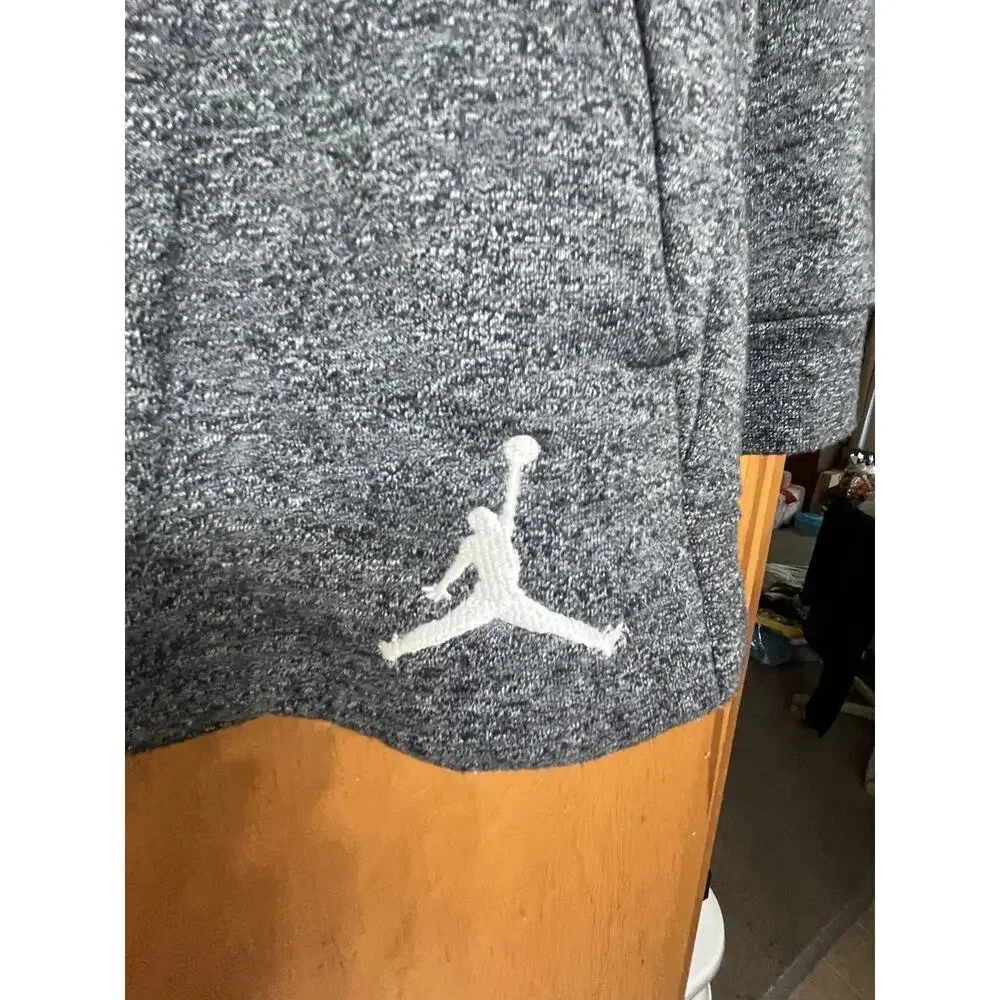 NIKE Air Jordan Hoodie Youth Boys Large Charcoal Gray Full Zip